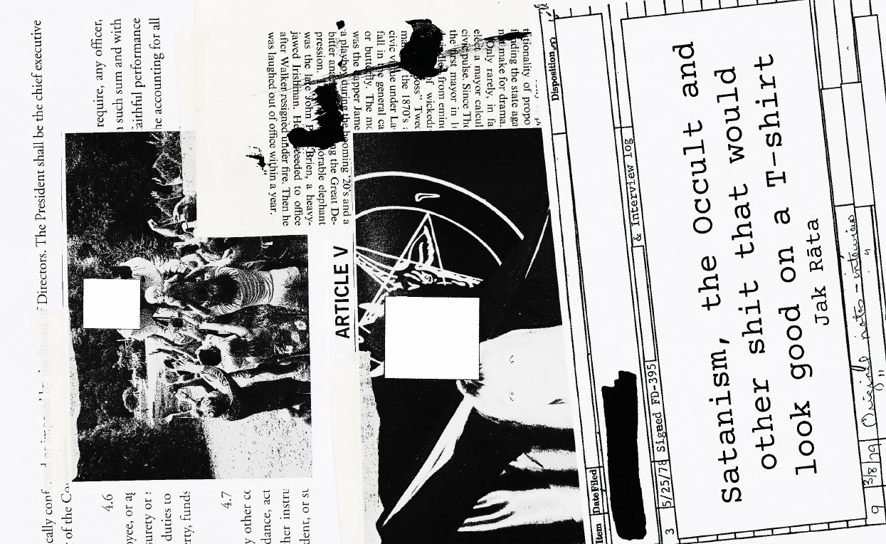 Satanism, the Occult and other shit that would look good on a T-shirt